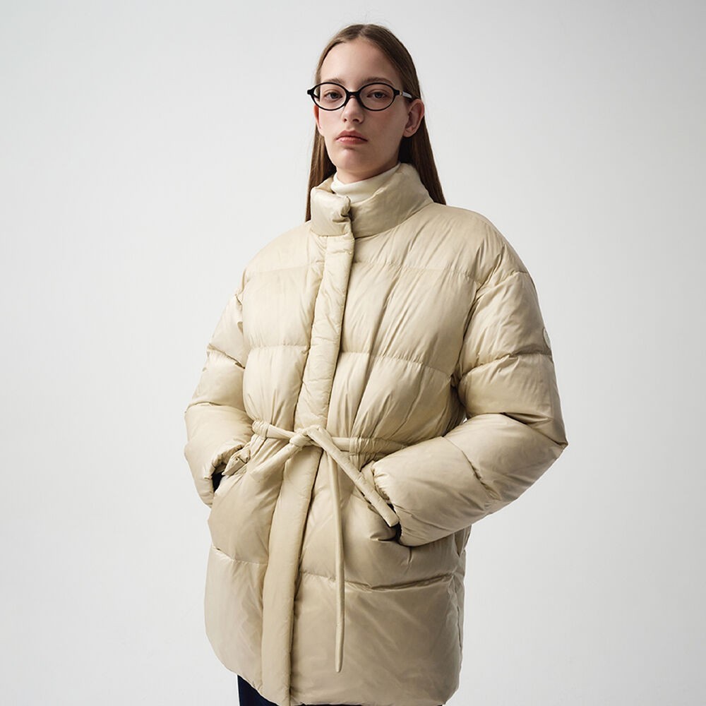 ダウンジャケット・コート Marithe + Francois Girbaud W STRING GOOSE DOWN JACKET ivory