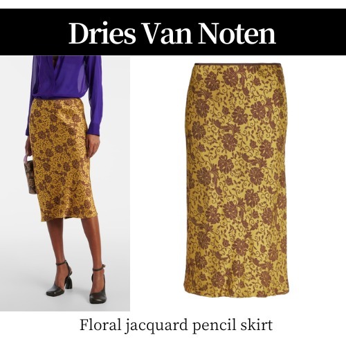25SS Dries Van Noten◆フローラル ジャカードペンシルスカート