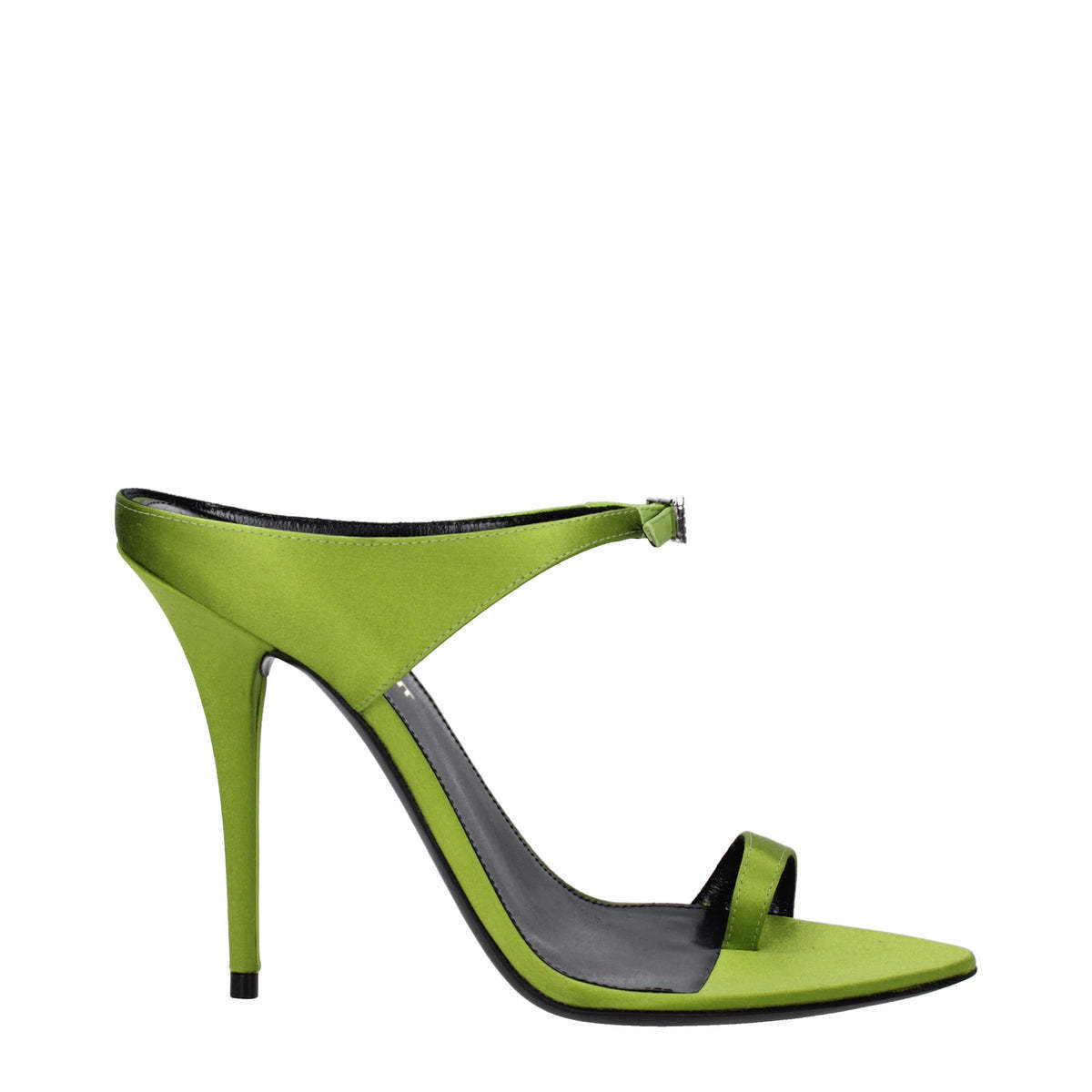 サンダル・ミュール SAINT LAURENT  Saint Laurent Flip Flops Women Satin Green