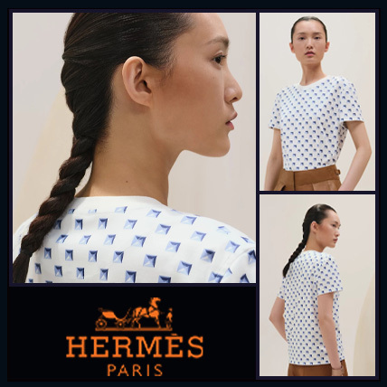 【 HERMES 】 Clou Medor Interlock マイクロTシャツ