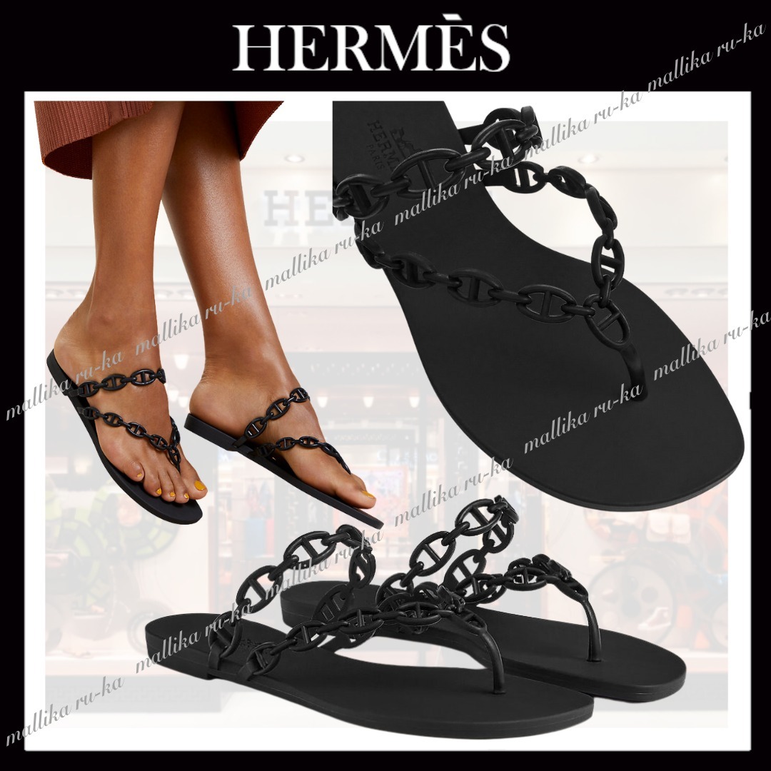 人気☆【HERMES】 シェーヌダンクル アイランド サンダル