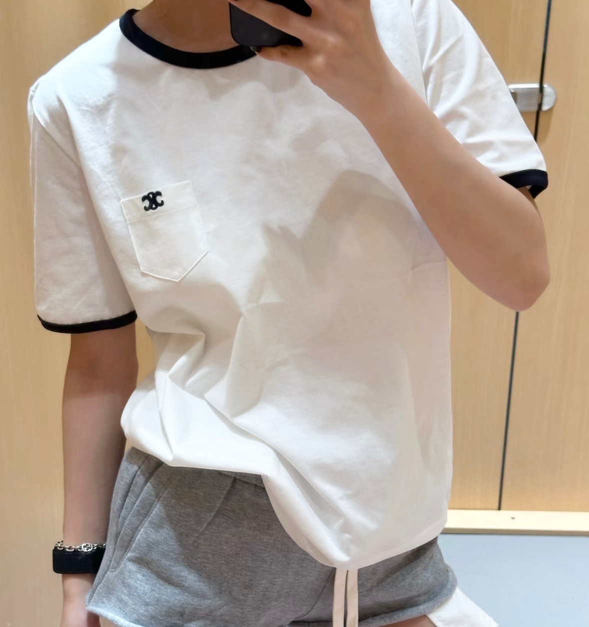 関税込 CELINE 70’s triomphe t-shirt in cotton jersey