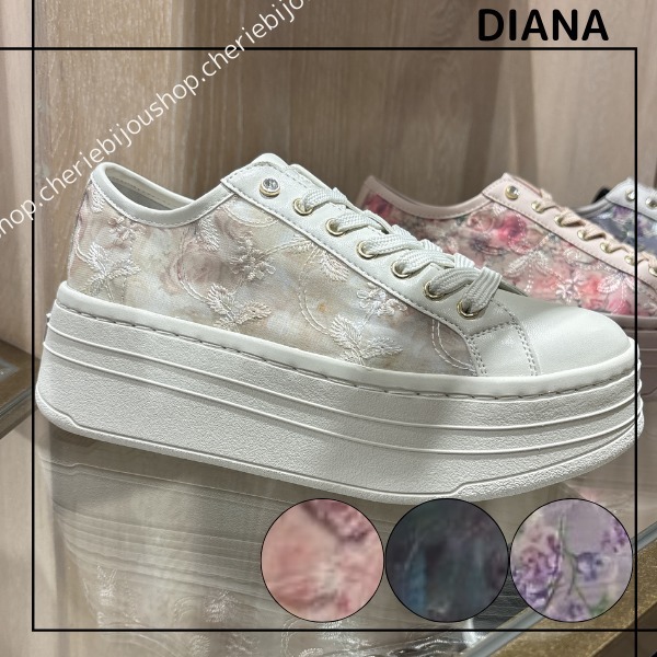 スタイルアップ★DIANA★ダイアナ 厚底スニーカー フラワー