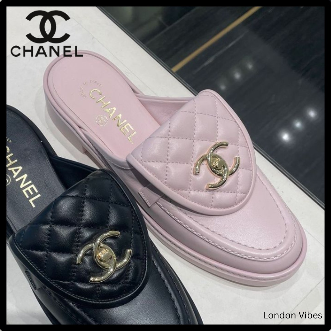 大人気シリーズ♪ CHANEL ターンロック ミュール ライトピンク