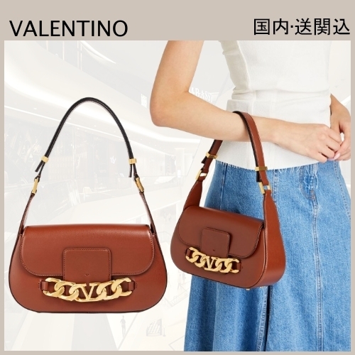 VALENTINO GARAVANI VLOGO レザー ショルダーバッグ チェーン付