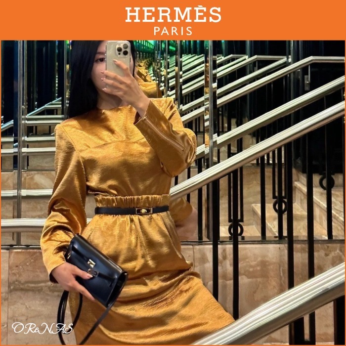 【上品♪】HERMES ゴールド ケリー トゥ ゴー 財布 クラッチ