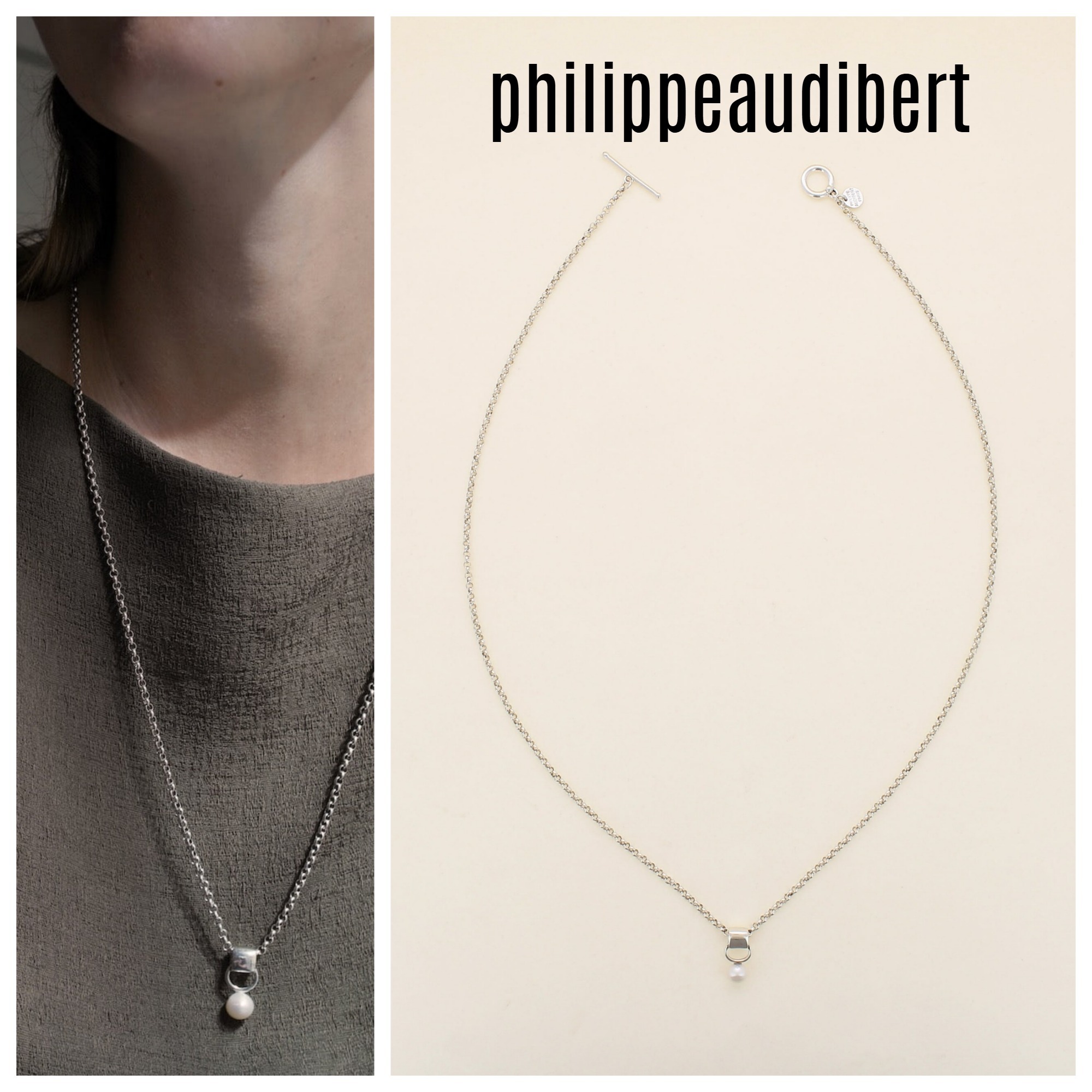 ■Philippe Audibert■LIANA シルバー ロング ネックレス