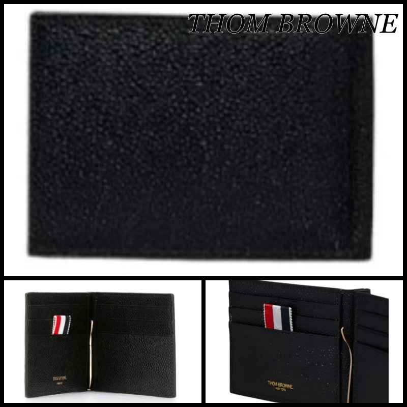 【関税込】◆THOM BROWNE◆ペブル レザー 折りたたみ財布