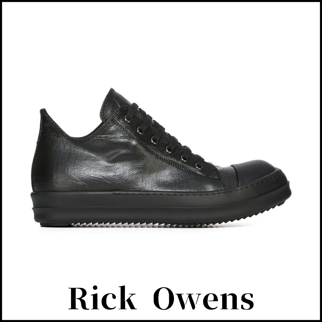 【RICK OWENS】DRKSHDW SS25 HOLLYWOOD LOW SNEAKS IN ALL BLACK