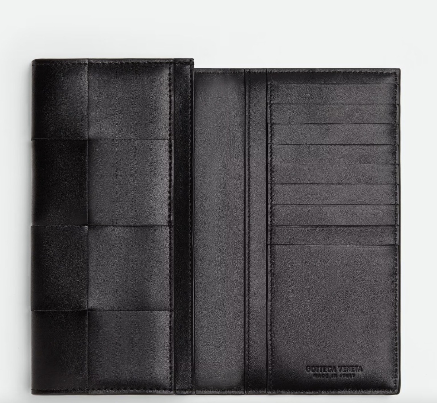 【送料関税込】BOTTEGA VENETA イントレチャート レザー長財布