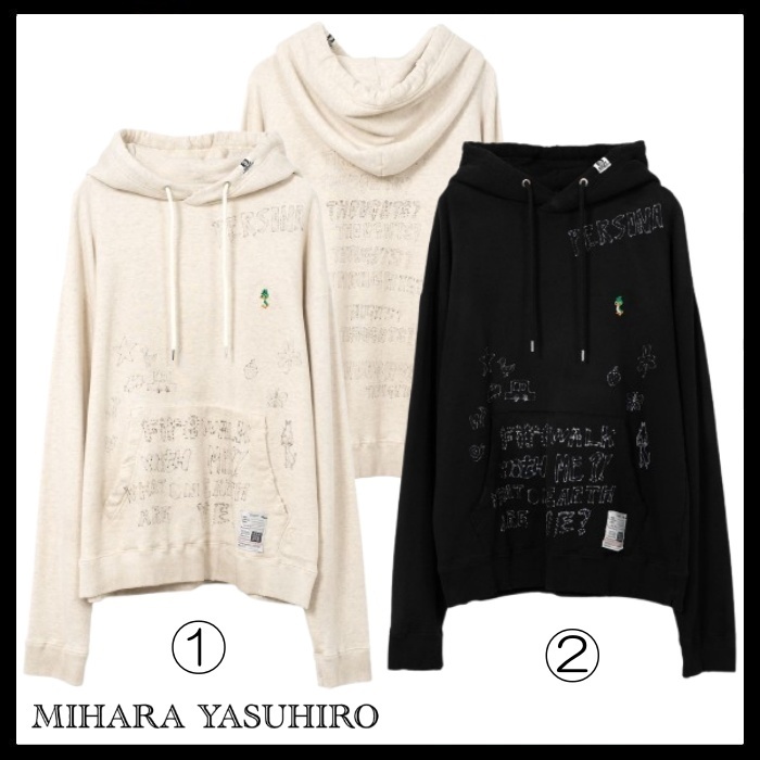 MIHARA YASUHIRO 国内買付 Distressed Graffiti Print Hoodie
