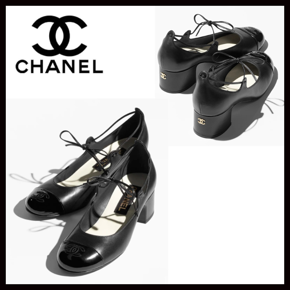 【25P・足首の細いリボンがおしゃれ☆】CHANEL メリージェーン