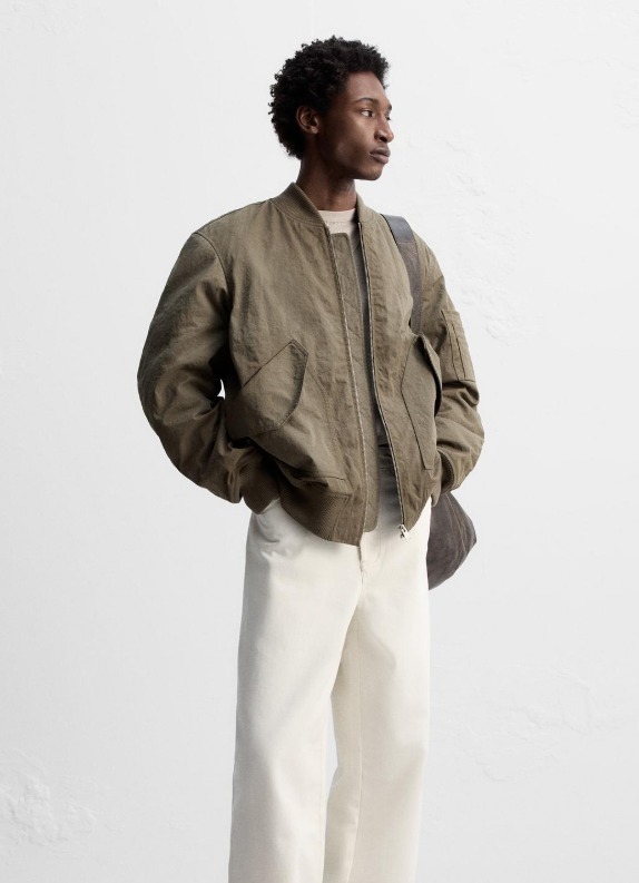 スペイン発送 ZARA キルティングボンバージャケット カジュアル