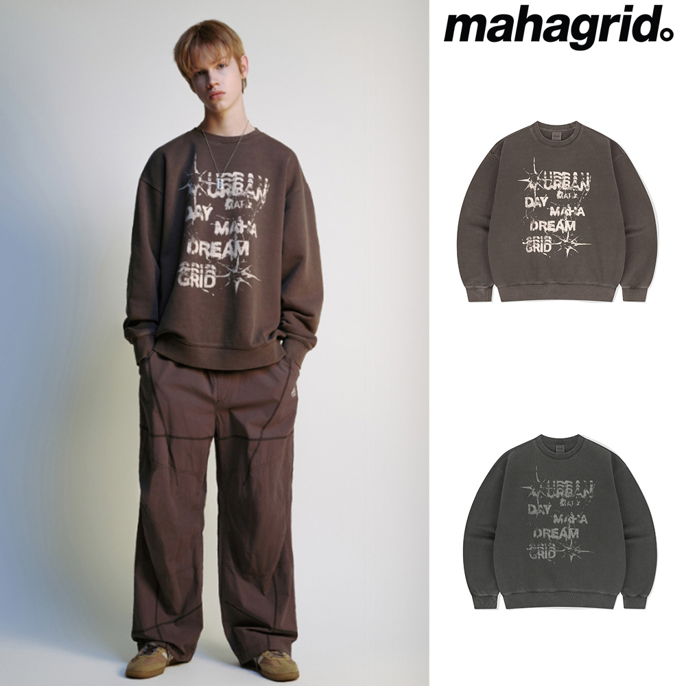 【mahagrid】25SS★ URBAN PIGMENT SWEATSHIRT