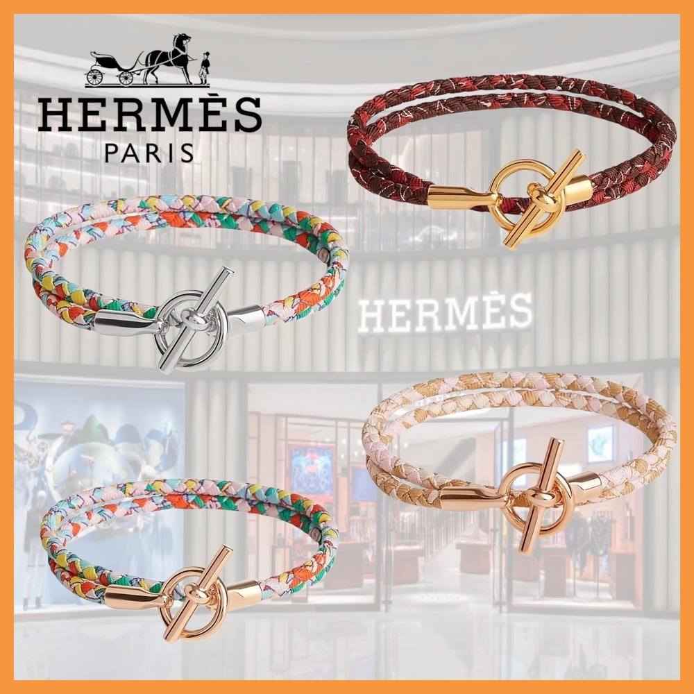 【手元華やかに♡】HERMES グレナン シルクブレスレット