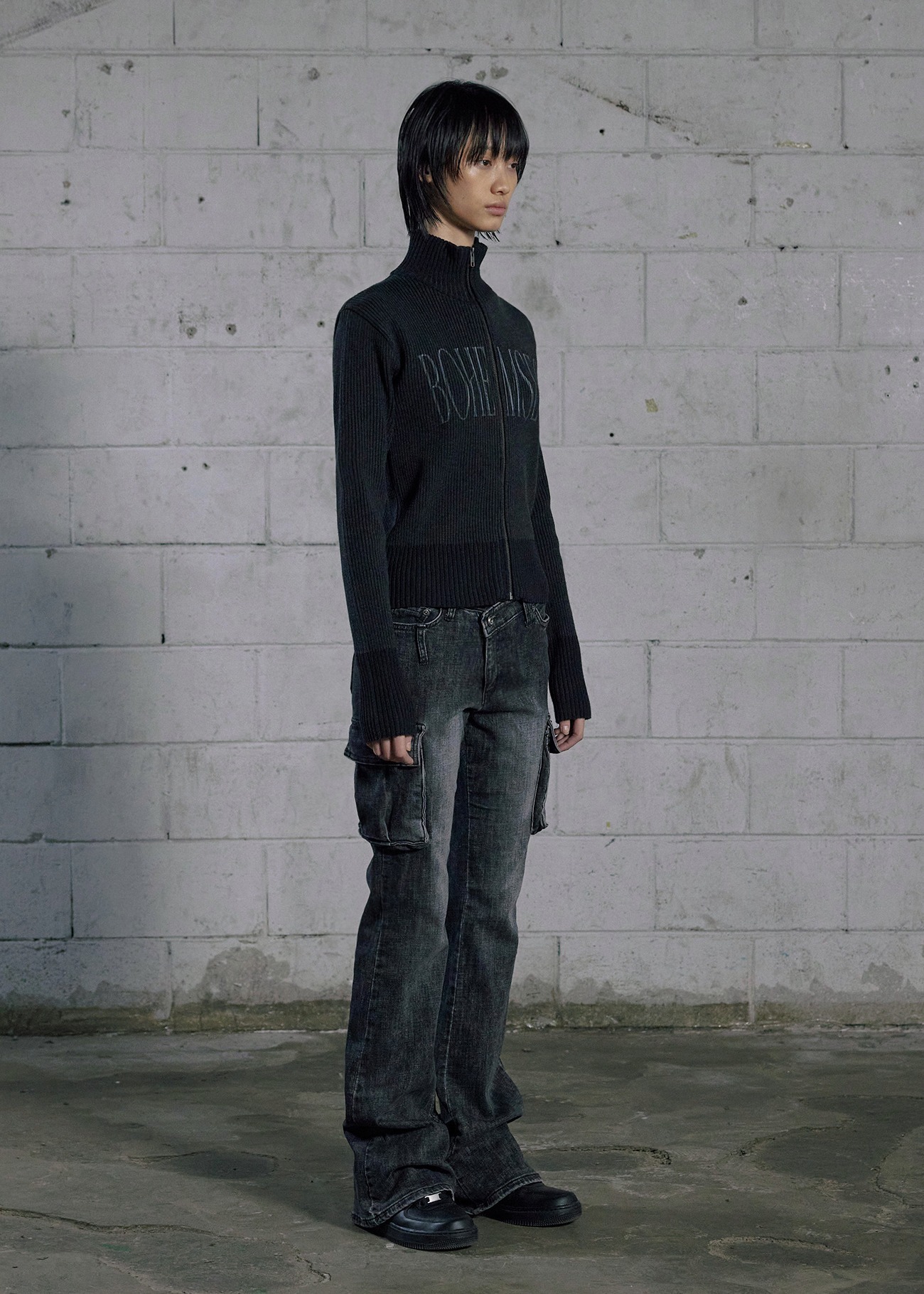 《bohemian seoul》 CROSSOVER POCKET BOOTS CUT JEANS