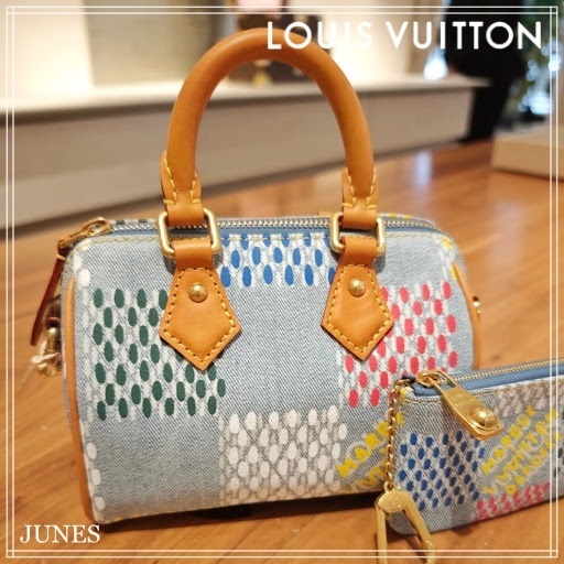 ダミエデニム♪【LOUIS VUITTON】スピーディ バンドリエール18