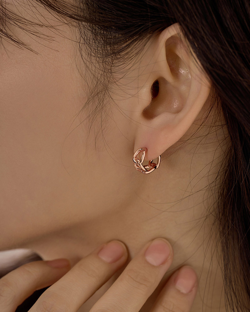 【wing bling】(18K Gold post) Selo Chain Onetouch ピアス wing bling】(18K Gold post) Selo Chain Onetouch ピアス