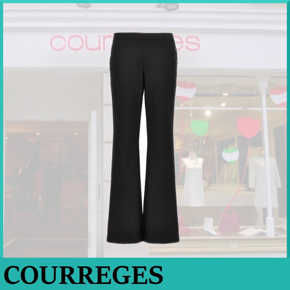 Courreges★ オブリーク テーラード フレアパンツ