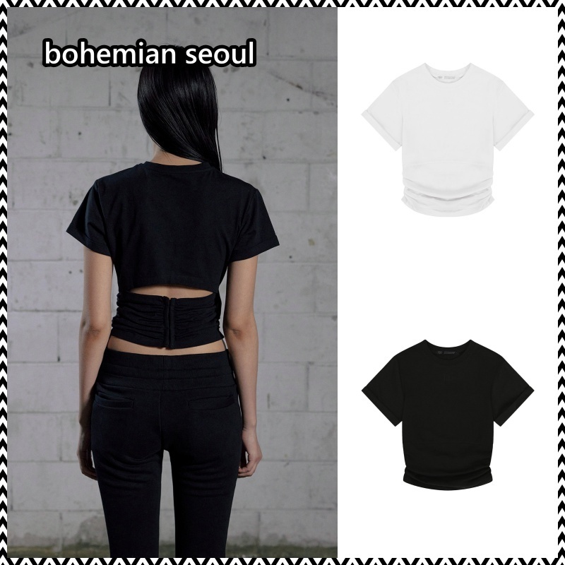 《bohemian seoul》 BACK HOOKED SHIRRING T