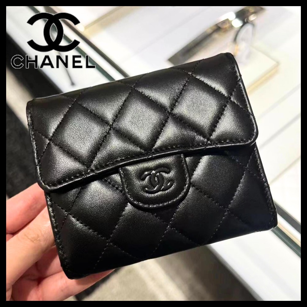 【シックなデザイン】CHANEL SO BLACK マトラッセウォレット