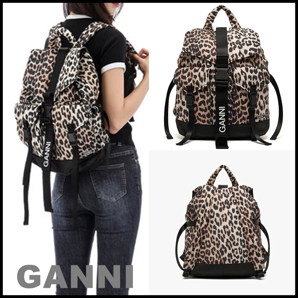 GANNI ■ LEOPARD TECH BACKPACK バックパック
