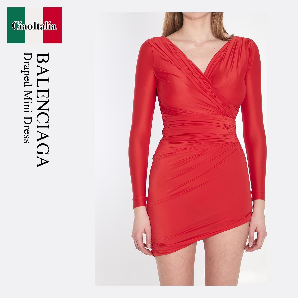 ワンピース Balenciaga Draped Mini Dress