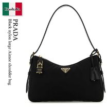 Prada Black Nylon Large Aimee Shoulder Bag