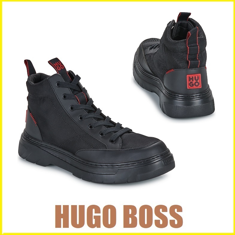Hugo Boss★レッド ロゴ☆ハイカット☆スニーカー