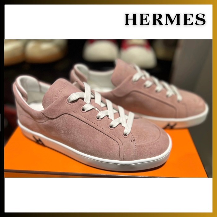【爽やか可愛い /Rose aquarelle】HERMES スニーカー キッド