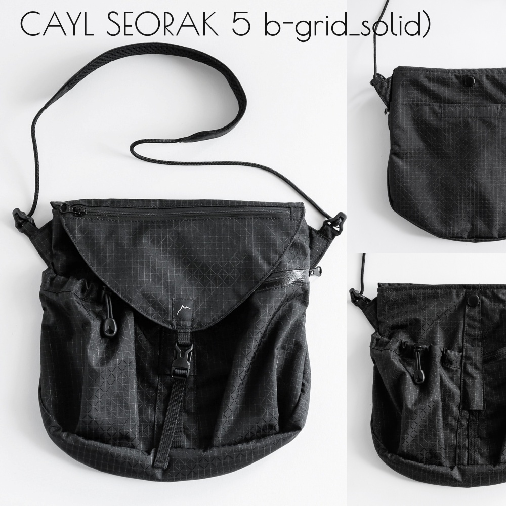 ★CAYL★ SEORAK 5 BGRID SOLID (Black)
