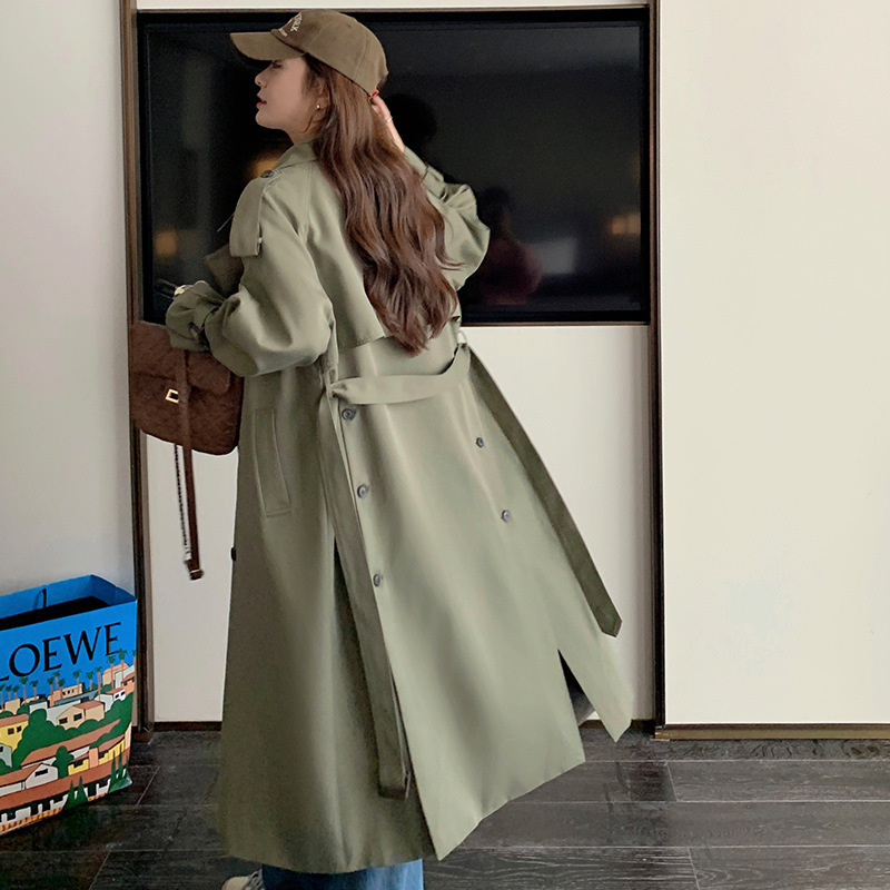 ロング 英国スタイル トレンチコート 大人カジュアル 韓国 n1179