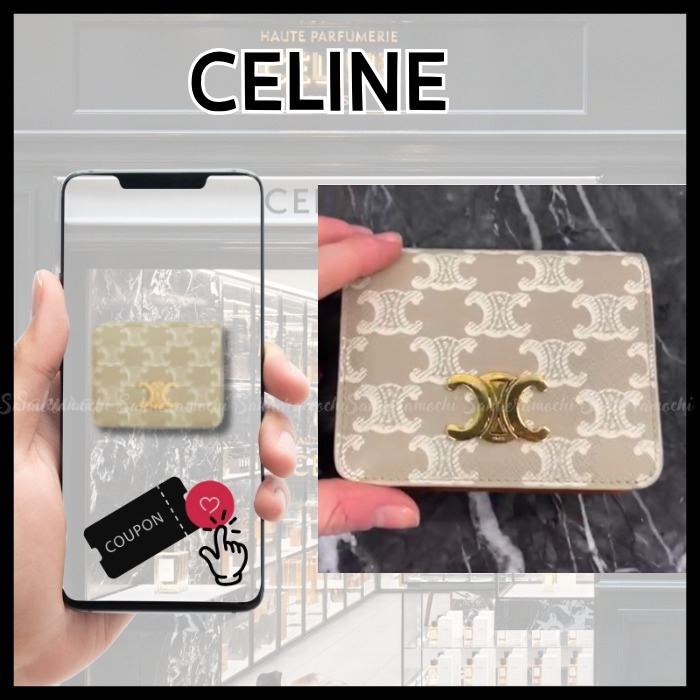 【CELINE】超可愛い♪lady's トリオンフ コンパクトウォレット