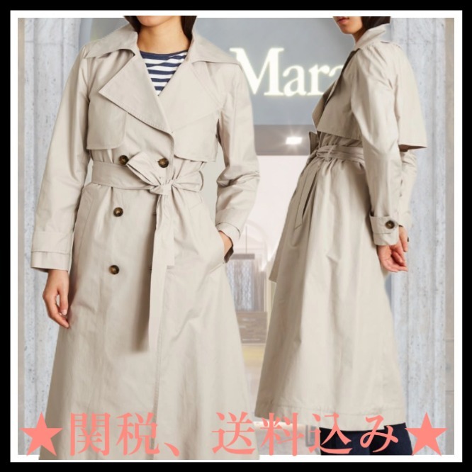 DT★Max Mara★demetra ベルト付きロングトレンチコート