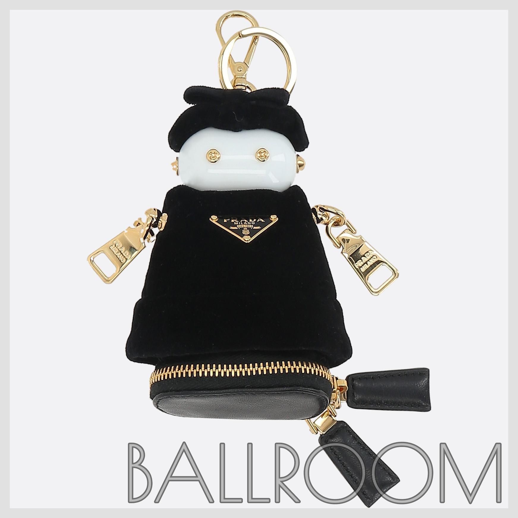 バッグチャーム PRADA SOFT ROBOT VELVET BAG CHARM WITH SHOULDER STRAP