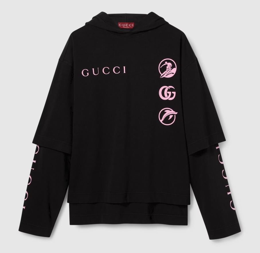 GUCCI《コットンジャージープリントロングスリーブTシャツ》直営