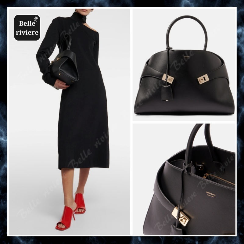 24AW new/FERRAGAMO ハグミディアムトートバッグ Bag Black