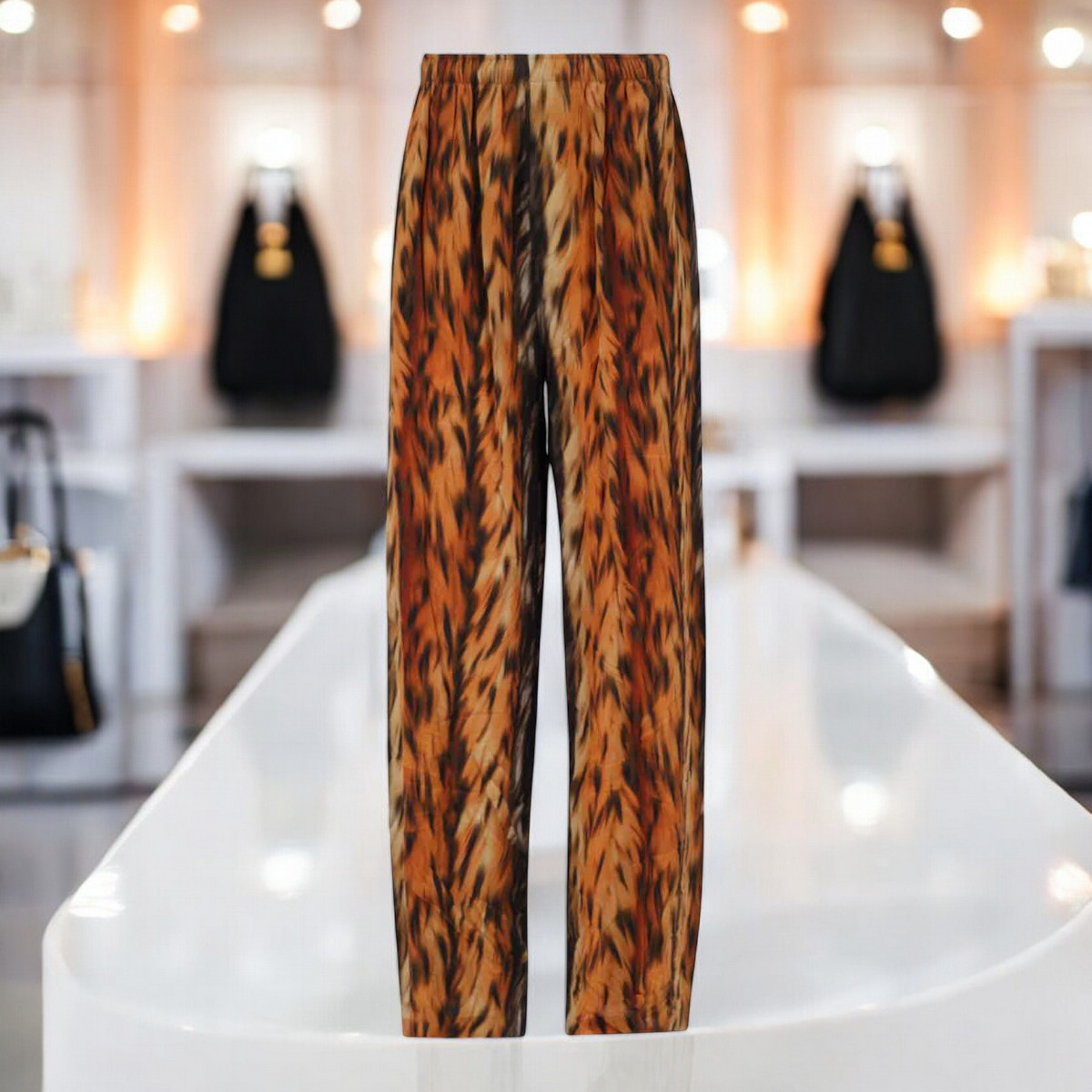 Balenciaga ブリンドルプリント パジャマ風パンツ