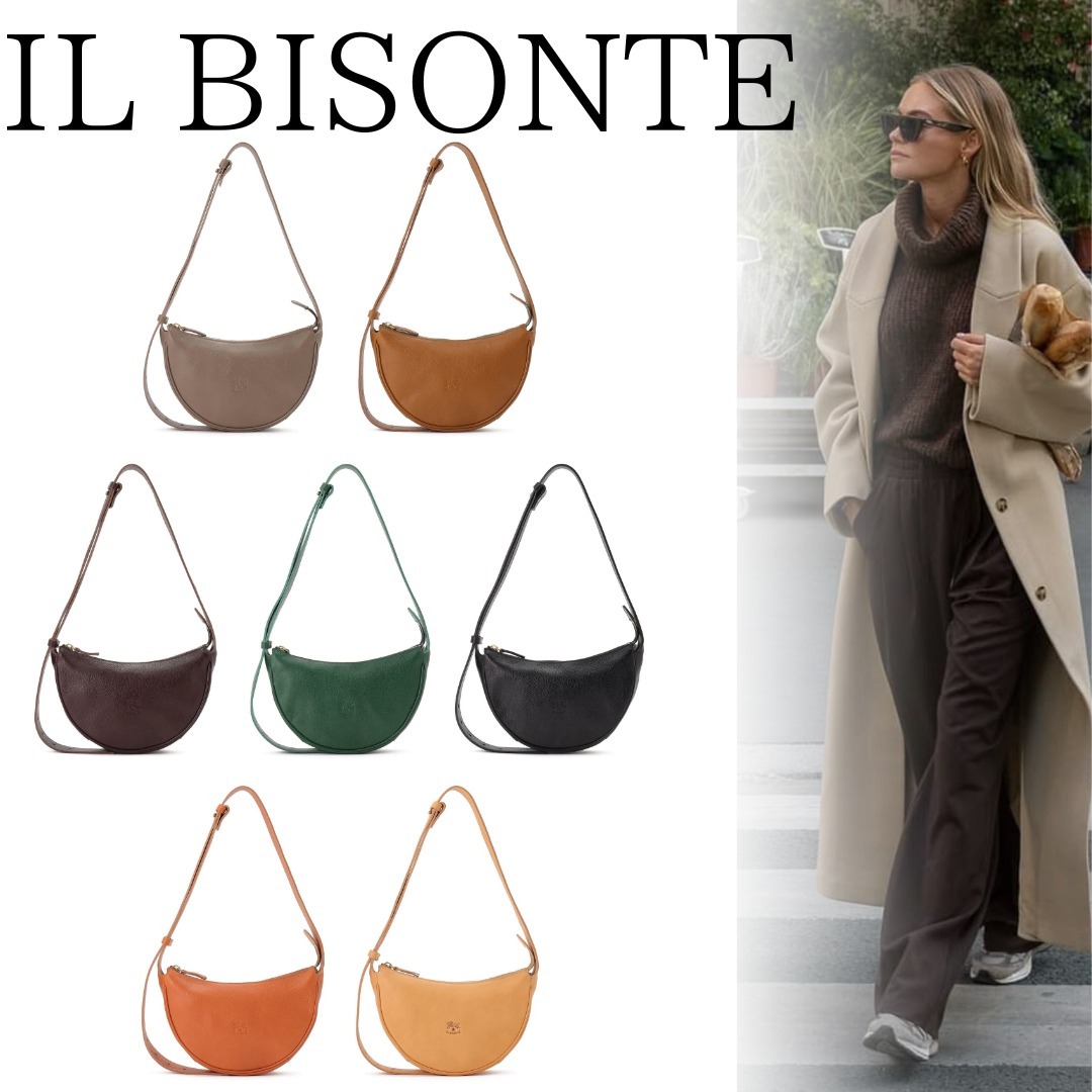 ■IL BISONTE■三日月型クロスボディバッグ小