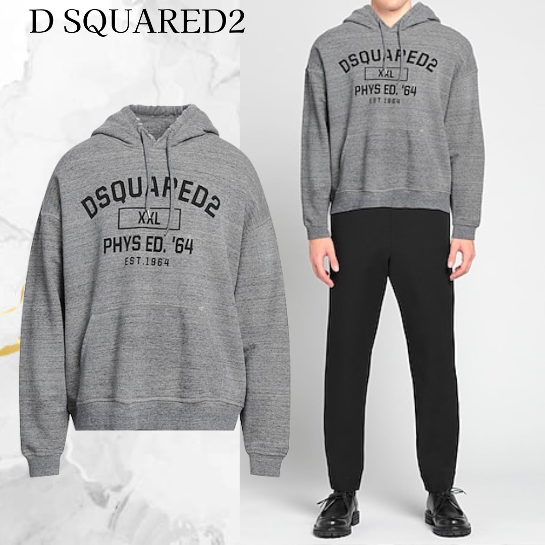 ☆送料関税込☆D SQUARED2☆長袖 ロゴ スウェット フーディ
