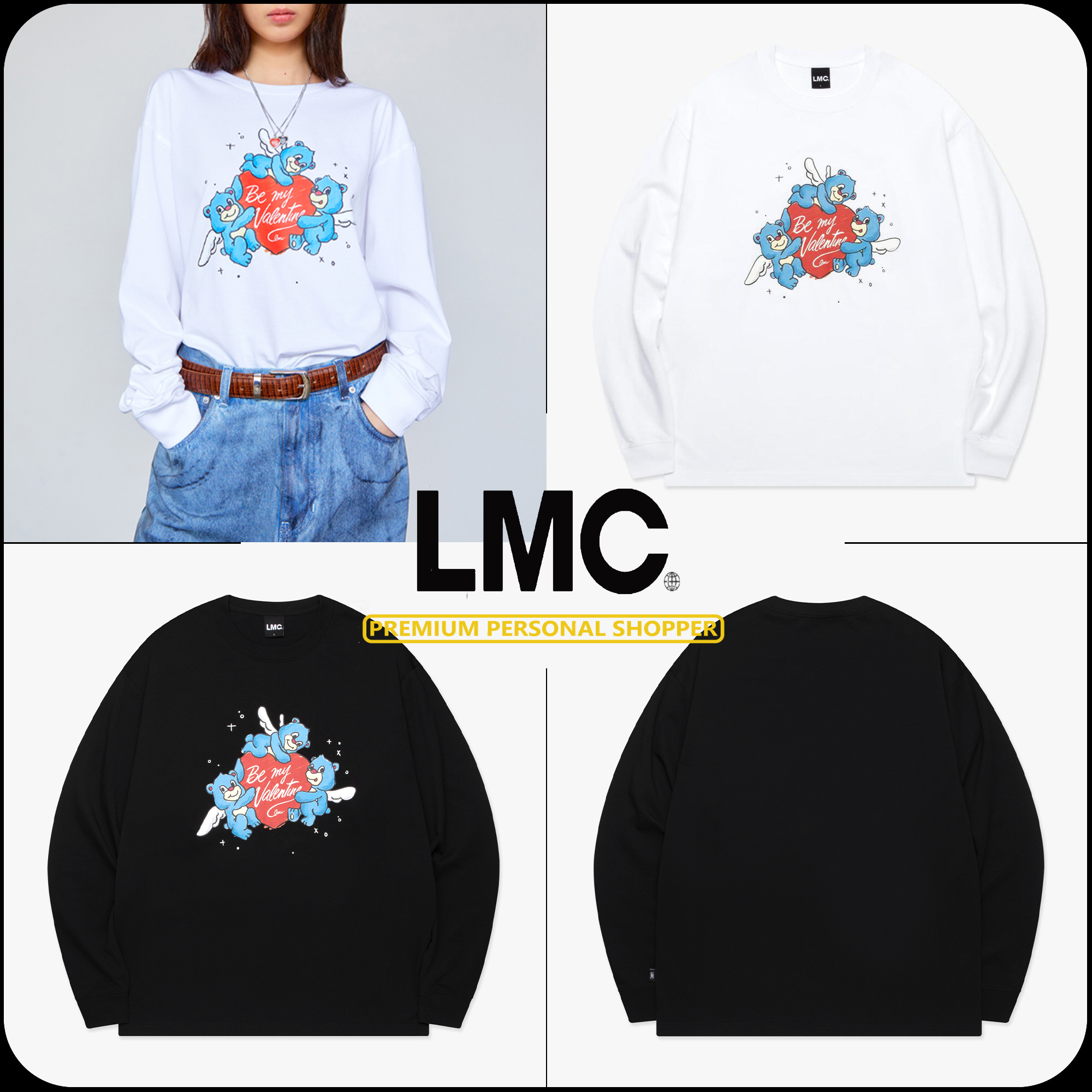 [ LMC ]★25SS★韓国人気★HEART BEAR LONG SLV TEE