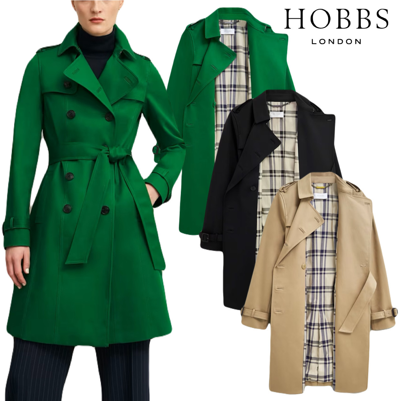 英国発【HOBBS LONDON】プチ スカイラー 耐雨性トレンチコート