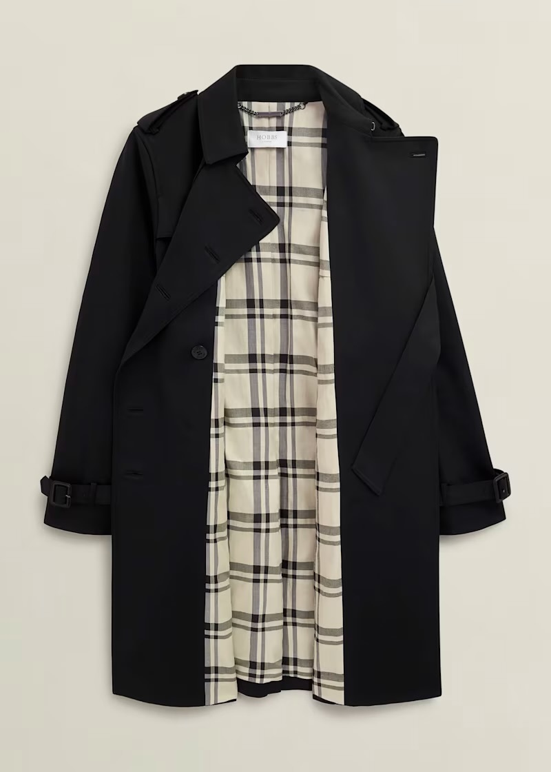 HOBBS LONDON シャルルコートジャケット 英国発【HOBBS LONDON】プチ スカイラー 耐雨性トレンチコート