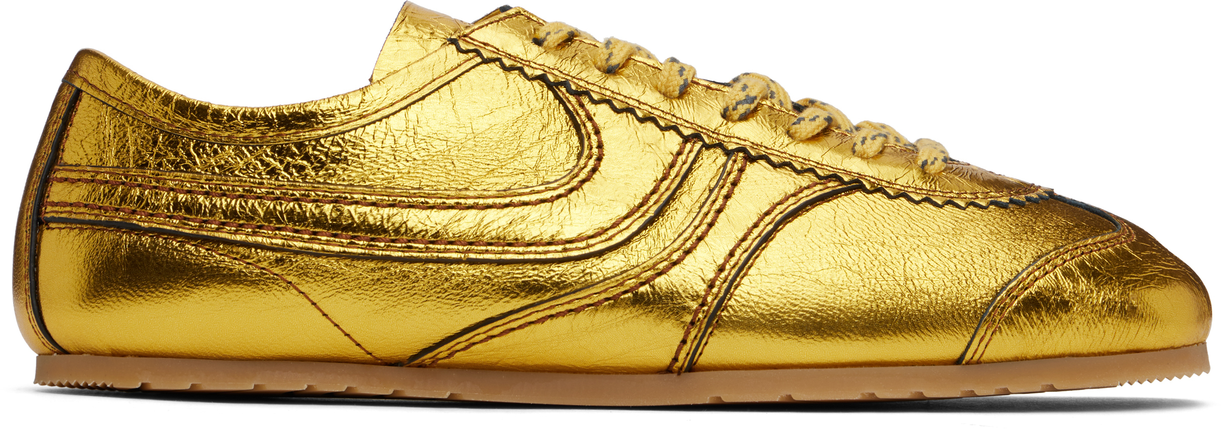 【関税込み】Dries Van Noten ゴールド メタリック スニーカー