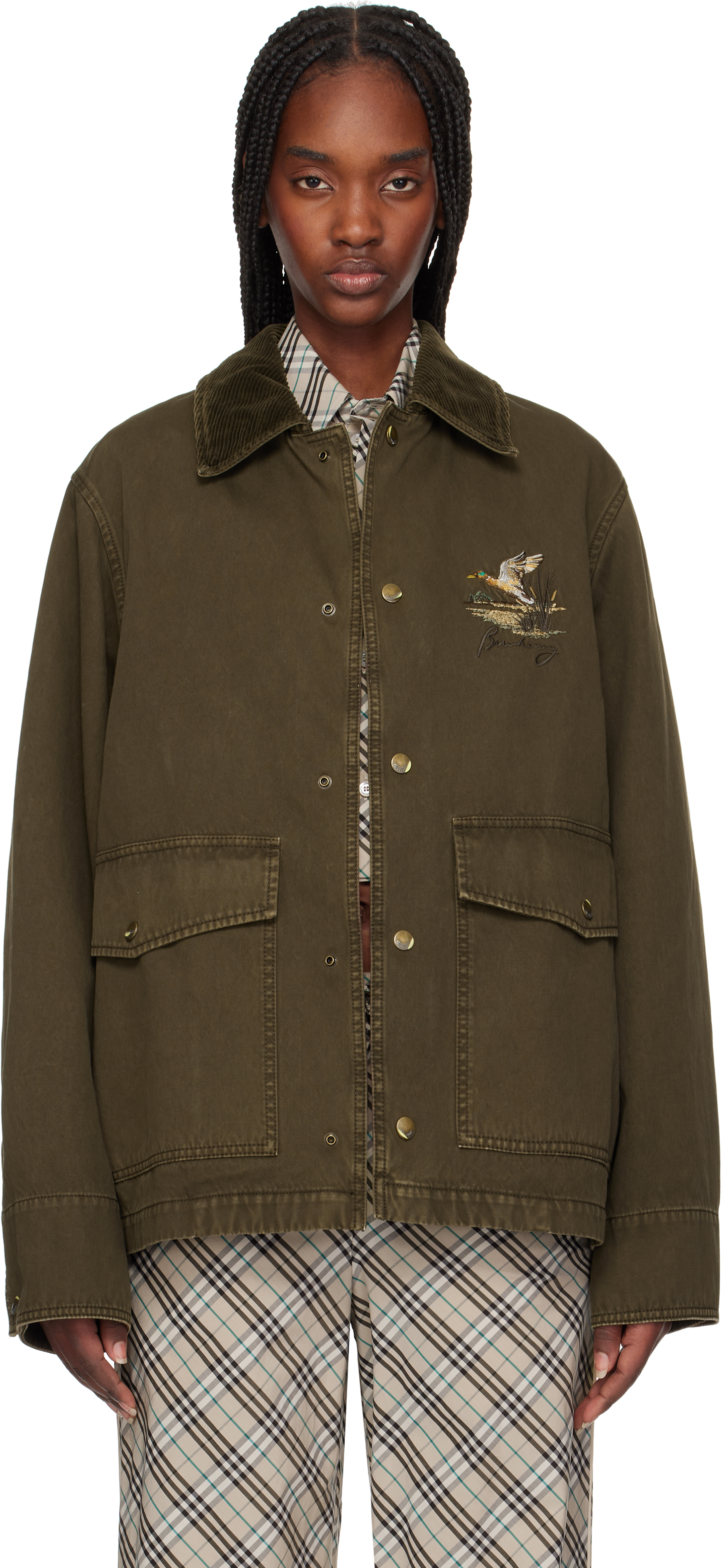 【関税込み】Burberry カーキ コットン フィールドジャケット