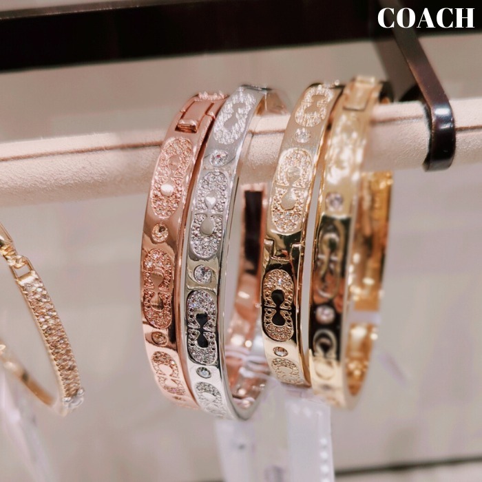 COACH ブレスレッド バングル シグネチャー プレーテッドブラス