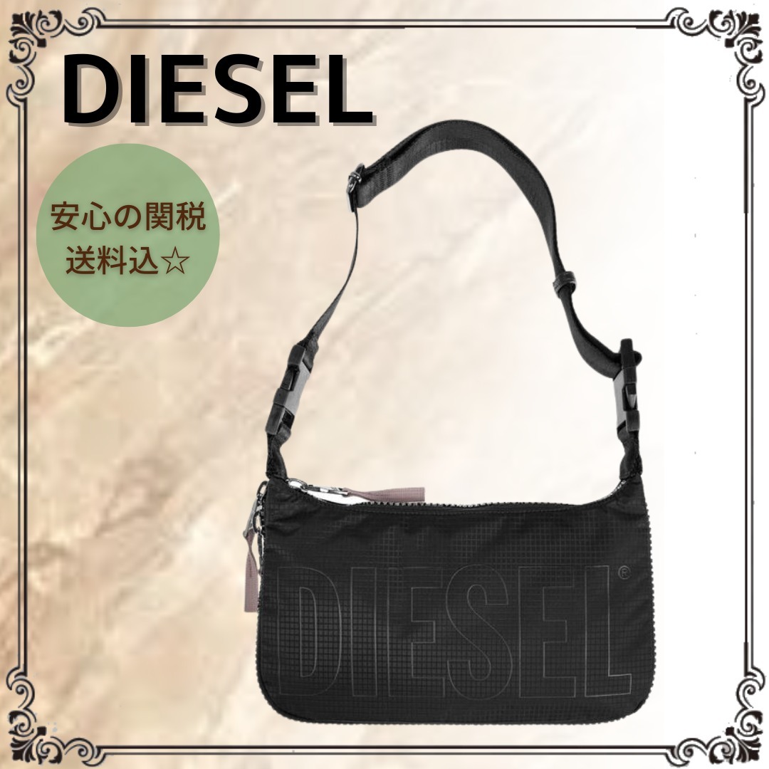 関税/送料込◆*DIESEL*Zip-D ロゴ入り ショルダーバッグ