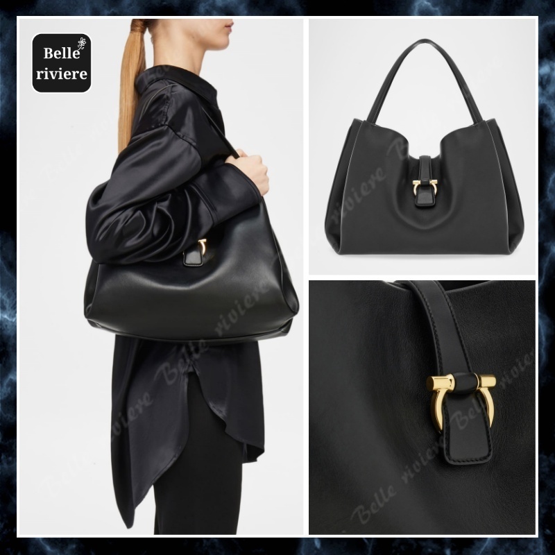 24AW new/FERRAGAMO ガンチーニミディアムトート Bag Black