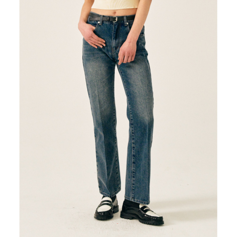 ◆SATUR◆ W Ellie Flare Denim Pants Union Washed Blue SA241W