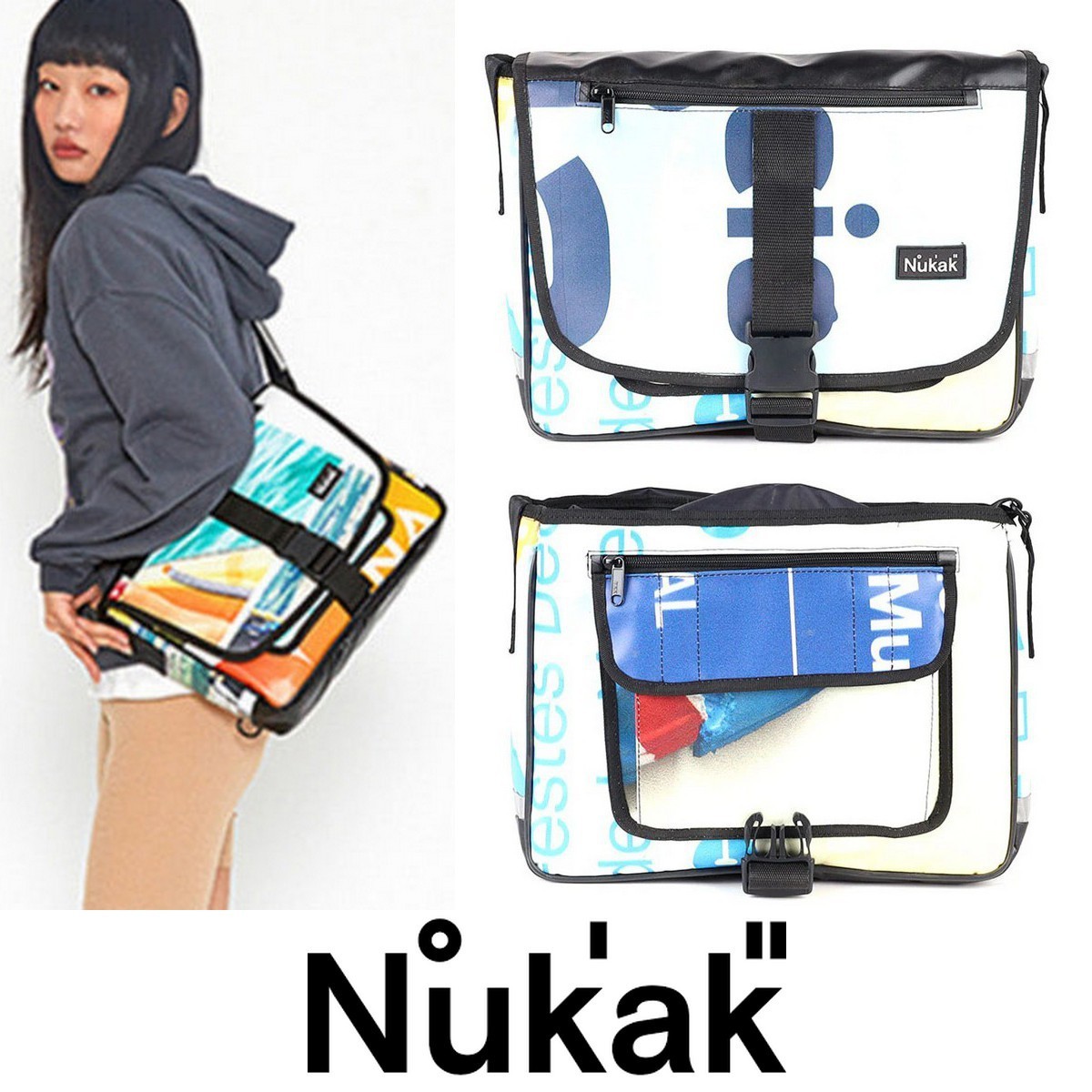 SALE◆Nukak【Frodo M】バルセロナ限定メッセンジャーバッグ◆BL